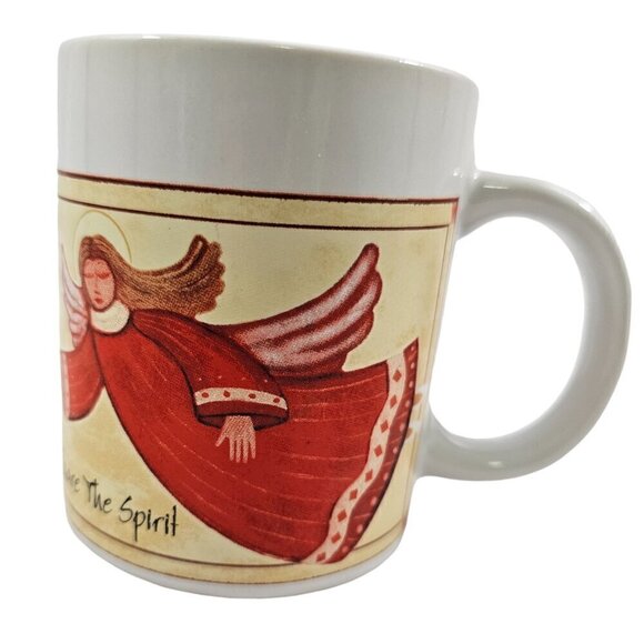 SHARE THE SPIRIT Angel 10 Oz Ceramic Mugs Cups – Set of 2 - Picture 8 of 16